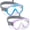 Pink Blue & Purple White, variant on Vvinca Kids Swim Goggles with Nose Cover and Elastic Fabric Strap for Ages 3-14