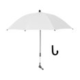 thumbnail image 2 of Sombrilla para cochecitos de bebé, protección UV con clip ajustable, transpirable, doblada libremente, cubierta para cochecito infantil para cochecito , 75cm Blanco Baoblaze Sombrilla para cochecito de bebé, 2 of 5