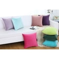 thumbnail image 6 of Set of 2 Comfy Soft Thick Throw Pillow Covers for Sofa Couch, Decorative Square Cushion Cases for Living Room Car (Terracotta), 6 of 7