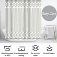 thumbnail image 5 of Extra Long Shower Curtain 72x84in,Fabric Shower Curtains Sets for Bathroom,Southwest Aztec Geometry Bath Curtain,Grey White Minimalist Art Curtain with Hooks, 5 of 6