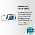 thumbnail image 2 of Orca Whale In Ocean Watercolor Design Metal Rectangle Keychain, 2 of 7
