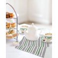 thumbnail image 4 of Sage Green Grey Striped Kitchen Dish Towels for Drying Dishes Set of 3, Horizontal Lines Simple Minimalist Waffle Weave Microfiber Hand Tea Bathroom Towels Quick Dry & Absorbent Towel 12x12, 4 of 7