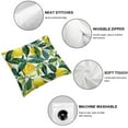thumbnail image 4 of Acheng Lemon Pillow Cover - Watercolor Lemon with Green Leaves Pattern Pillow Case Set of 2 Decorative Square Cushion Cover for Sofa Couch Car Bedroom Home Decor White, 4 of 6