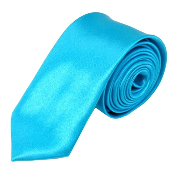 Fashion Mens Casual Party Plain Slim Tie Solid Polyester Neck Tie