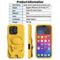 thumbnail image 2 of Allytechgroup Compatible with iPhone 16 Pro Case, Slim Lightweight EVA Phone Case with Kickstand Shockproof and Anti-Scratch Protective Bumper for iPhone 16 Pro, Yellow, 2 of 9