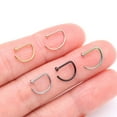 thumbnail image 4 of Implant Grade Titanium Golden D-Shaped Flat Circle Top Nose Hoop, 4 of 5