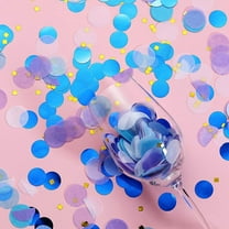 Efavormart 54 Grams Round Paper & Foil Metallic Table Confetti Dots, Balloon Confetti - Purple | Blue | Royal Blue | White | Gold