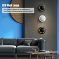 thumbnail image 6 of LNGOOR LED Wall Light, Round Crescent Wall Lamp, Moon Night Staircase Aisle Bedroom Living Room Lamps, White, 6 of 7