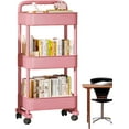 thumbnail image 1 of XINQIHANG Bibliothèque Mobile - Chariot de Rangement Roulant, Bibliothèque Mobile - Chariot de Rangement Roulant Réutilisable, Bibliothèque Mobile pour Cuisine, Chambre, Salon et Buanderie, 1 of 7