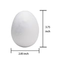 thumbnail image 2 of Huevos de espuma para manualidades, color blanco, 9,5 cm, para decoración artesanal, 2 of 6
