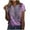 Purple, variant on WXLWZYWL Womens Summer Tops Casual Printing Shirts Short Sleeve Loose Tee Tops V Neck Blouse Gray