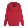 thumbnail image 5 of Clothing 2025 Delayuji Sweatshirts for Women 2025 Tops Pullover Casual Button Autumn Solid Winter Drawstring Hoodie Blouse Womens Plus Size Sweatshirts Red S, 5 of 5