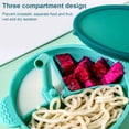 thumbnail image 3 of pitrice Baby Bowl Silicone Food Divided Plate with Lid Straw Toddler Training Dish Gift for Girls Boys, Green, 3 of 7