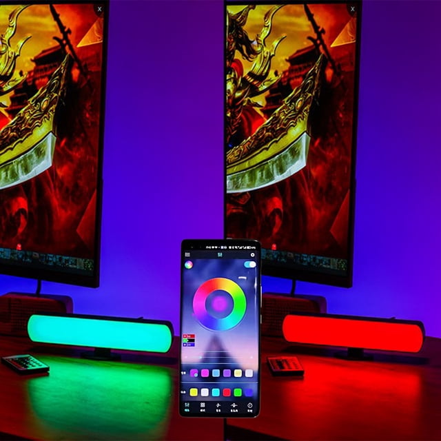 Dvkptbk Led Strip Lights Battery Powered, 32Ft Usb Led Light Strip with Music Sync App Control Remote, Rgb Color Changing Battery Operated Led Lights for Bedroom, Tv, Home And Diy Decoration