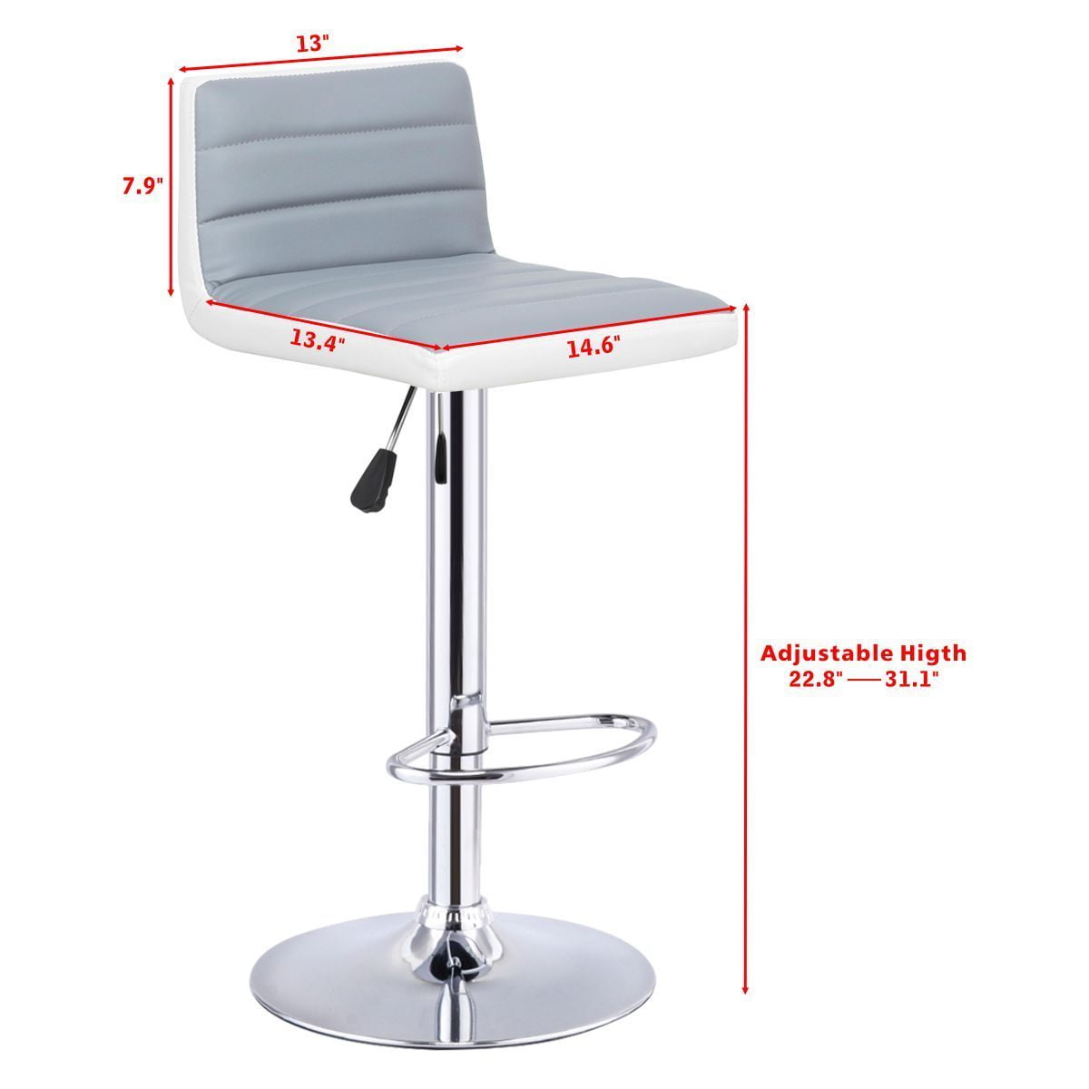 Goplus Set Of 2 Adjule Swivel Armless Pu Leather Bar Stools Pub Goplus Set Of 2 Adjule Swivel Armless Pu Leather Bar Stools Pub Chairs Com