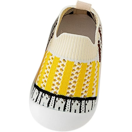 

QWZNDZGR Baby First-Walking Shoes Kid Shoes Trainers Infant First Walking Shoes Anti-Slip Sole Newborn Infant First Walkers