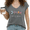 Dark Gray, variant on Women's Blue Multicolor Hand Painted Wild Daisy Graphic S-5XL V-Neck Sleeveless T-Shirt Outdoor Vacation Light Tank Top
