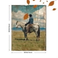 thumbnail image 3 of UXIEQU Cowboy on Horseback Canvas Wall Art Print 15.75x11.81 Inches, 3 of 8