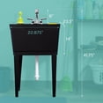 thumbnail image 2 of TEHILA Freestanding Floor Mount Black Utility Sink with Chrome Finish Faucet for Laundry Room, 2 of 9