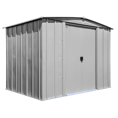 Arrow Classic 8 x 6 x 6 ft Flute Grey Steel Storage Shed