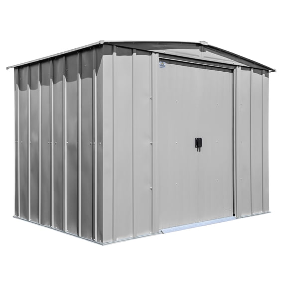 Arrow Classic 8 x 6 x 6 ft Flute Grey Steel Storage Shed