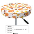 thumbnail image 2 of Uemuo Cartoon Squirrel Pattern Round Bar Stool Seat Covers Washable Stool Cushion Slipcover Elastic Bar Chair Covers-, 2 of 7