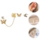 thumbnail image 5 of 3 pendientes de mariposa con cadena y puño de mariposa, pequeños pendientes de botón para mujer., 5 of 5