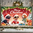 thumbnail image 5 of Cartoon Dog Merry Christmas Holiday Banner Decorative Design Cute Dogs Christmas Elements for Holiday Party Christmas Celebration Indoor Decoration, 5 of 9