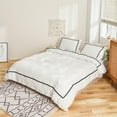 thumbnail image 4 of Move Over White Duvet Cover Set 2 Pieces 100% Washed Microfiber Pom Poms Pattern Shabby Chic Bedding Sets Twin No Filling, 4 of 7