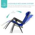 thumbnail image 4 of Best Choice Products Folding Zero Gravity Recliner Patio Lounge Chair w/ Canopy Shade, Headrest, Tray - Cobalt Blue, 4 of 8
