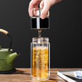 thumbnail image 3 of Alivefuser Tea Infuser, Portable Double Layered Tea Water Separation Glass TeaCup, 3 in 1 Tea Maker, 304 Stainless Steel Filter, Portable Loose Leaf Teas Maker for Travel, Office, Home (black,280ml), 3 of 10