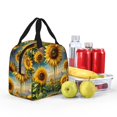 thumbnail image 4 of Rocae Artistic Oil Painting Sunflower for Insulated Lunch Bag for Women Men,Large Lunch Box for Work School Picnic Hiking Daytrip, 4 of 5