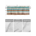 thumbnail image 4 of Valances for Windows Abstract Board Rod Pocket Cafe Window Treatments Valance Curtains for Kitchen Bathroom Laundry Basement Windows 60"x18", 4 of 9
