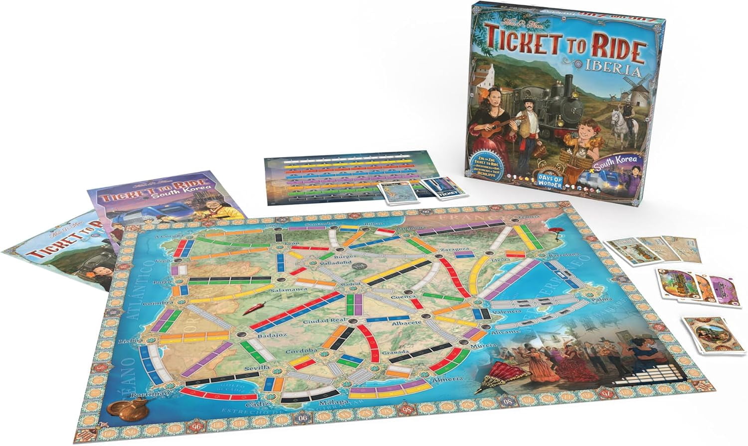 Ticket to Ride Strategy Board Game: Iberia & South Korea Expansion for Ages 8+, from Asmodee