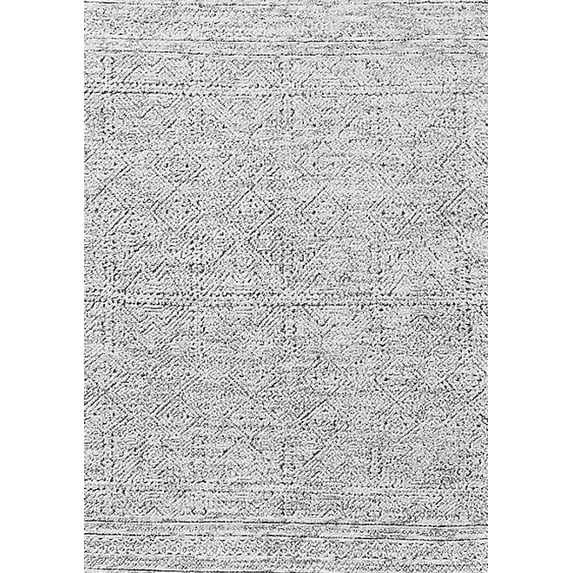 Ahgly Company Machine Washable Indoor Rectangle Solid Gray Modern Area Rugs, 8' x 10'