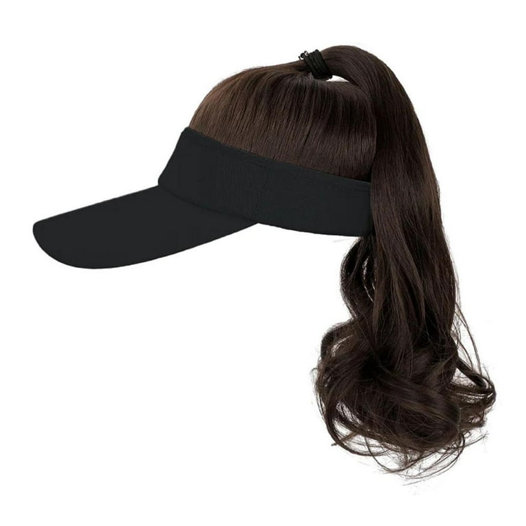 帽子 P.L.N long hair cap FADAACAI Hat Wig for Women Long Hair Wig Hat Attached