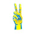 thumbnail image 3 of CafePress - Peace For Ukraine Ukrainian Hand Peace Sig Pajamas - Men's Light Loose Fit Cotton Pajama Set, 3 of 7