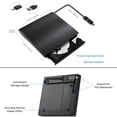 thumbnail image 5 of External DVD Drive, USB 3.0 & USB C Portable CD/DVD +/-RW Drive/DVD Player for Laptop CD ROM Burner Compatible with Laptop Desktop PC Windows Linux OS Apple Mac Black, 5 of 7