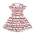 thumbnail image 6 of Grblisyd 4th of July Dresses for Girls USA Patriotic Short Sleeve Dress Star Striped Crew Neck A Line Dress Independence Day Outfit with Pockets 10-12y, 6 of 6