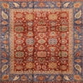 thumbnail image 1 of Ahgly Company Indoor Square Abstract Orange Brown Abstract Area Rugs, 7' Square, 1 of 6