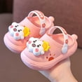 thumbnail image 2 of WUANDIXFA Toddler Shoes Little Kid Clogs Slide Sandals for 0-8yrs Kids Unisex Girls Shoes and Boys Shoes Garden Shoes Cartoon Slides Slip-Resistance Sandals Beach Slippers (Pink, 9), 2 of 6