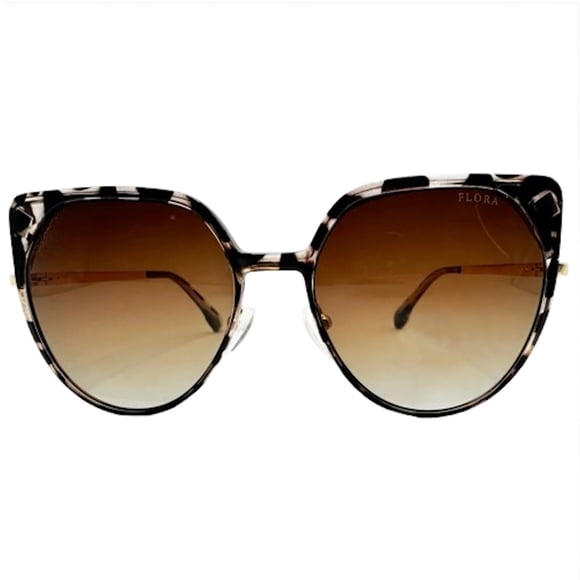 Lentes Multifuncionales Oftalmologicos P/Sol Flora Modelo Lauren Color Leopardo