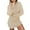 Khaki, variant on Lindreshi Fall Dresses for Women 2025 Homecoming Dresses Women's Casual Solid Slimming Waist Turtleneck Long Sleeve Sweater Dresses