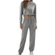thumbnail image 1 of Conjunto de tops deportivos de manga larga para mujer, cintura elástica, pantalones largos, conjuntos de pijamas Wmkox8yi  bvn2000, 1 of 9