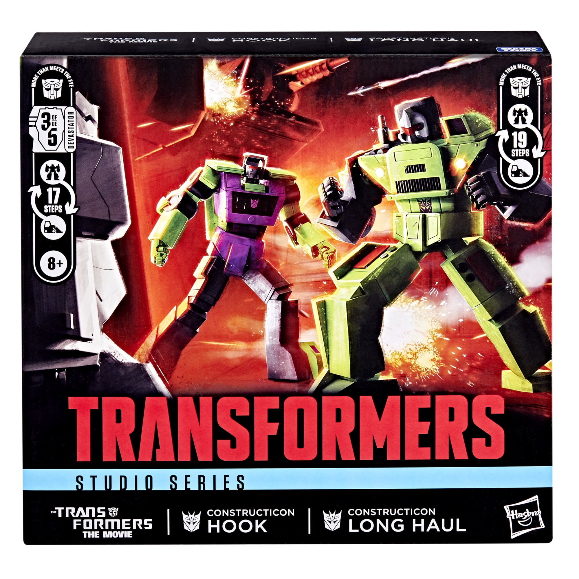 Transformers Toys The Transformers: The Movie 6.5” Constructicon Action Figure 2-Pack, 8+