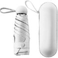 thumbnail image 1 of Paraguas pequeño, mini paraguas de bolsillo de 8 varillas, protección contra la lluvia y el sol, resistente al viento y robusto, con caja protectora, protección solar UPF>50+, adecuado para, 1 of 5