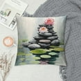 thumbnail image 2 of Fenyluxe Lily Rocks Pond Fashion Style Dirt-Resistant Throw Pillow Covers for Couch Sofa Bed Living Room Bedroom Printed on Both Sides Square 1PC 22x22in, 2 of 5