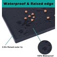 thumbnail image 4 of Alfombrilla de basura Luccov de silicona impermeable, 2 unidades, 30 x 48 cm, color negro, 4 of 7