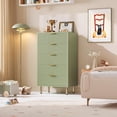 thumbnail image 5 of Danolapsi Fluted 5 Drawer Dresser, 48inch Tall Modern Chest of Drawers with Deep Drawers and Wide Top, Wooden Dresser Organizer for Bedroom，Living Room, Hallway, Kids Room, 5 of 8