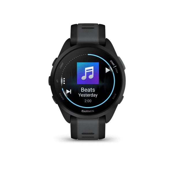 Garmin Forerunner 165 Music GPS Running Watch, Black/Slate